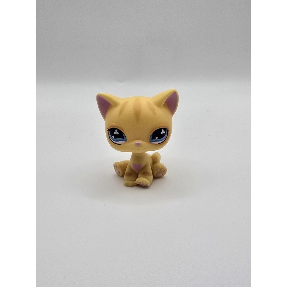 Littlest Pet Shop LPS Cat Paws Off Diary Figure Yellow No # Shorthair Rare